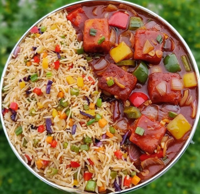Chilli Paneer - Fried Rice COMBO Veg Meal