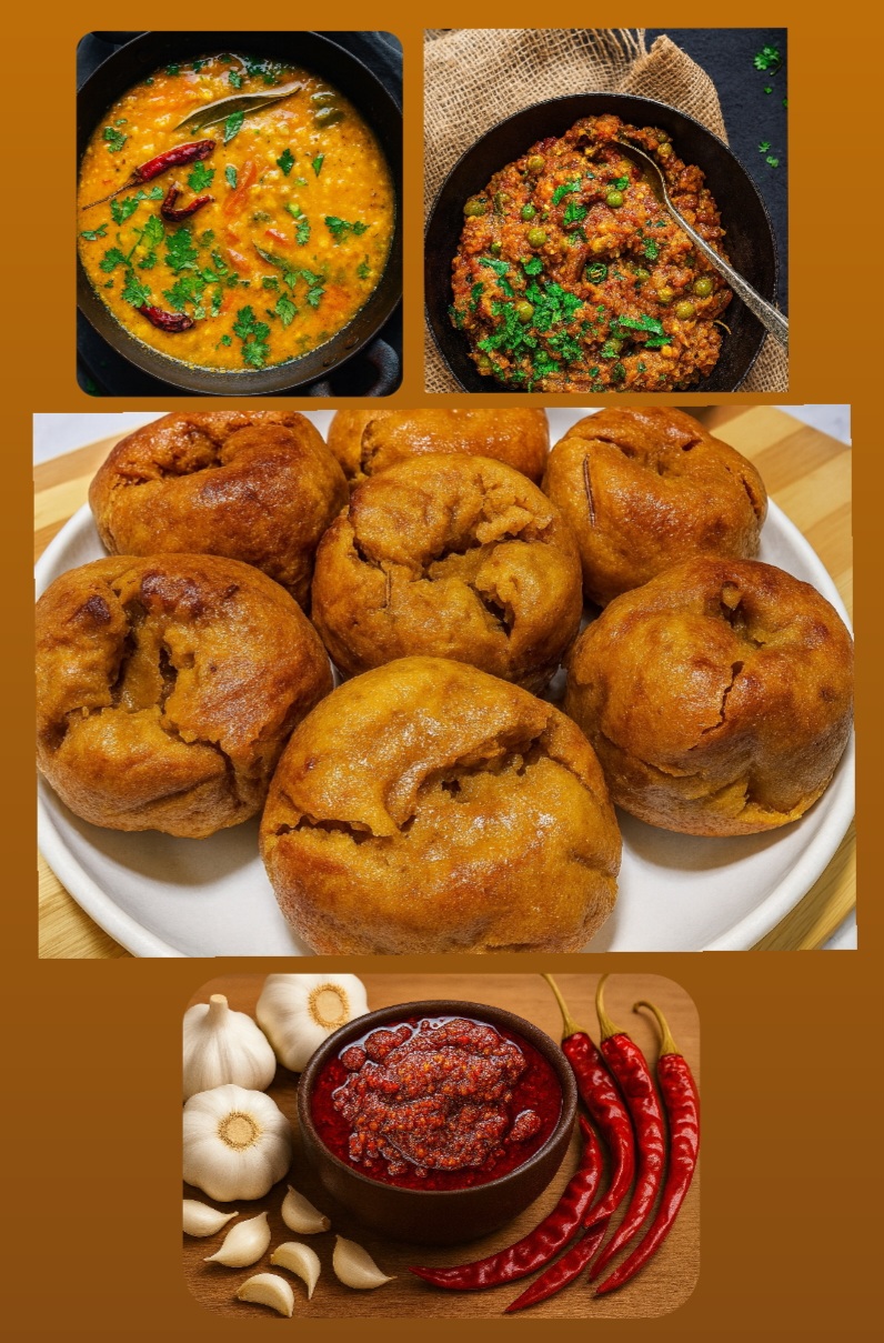 Royal Dal-Baafla (Baati)-Bharta Meal