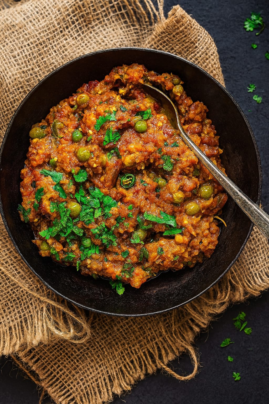 Smoky Baigan Bharta (Eggplant)- Laccha Parantha Veg Meal Box